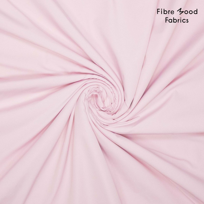 [FM794112-611] Fibre Mood – Tissu Toile Fine Déperlante "Lee" Uni Couleur Rose Poudré - 10 cm