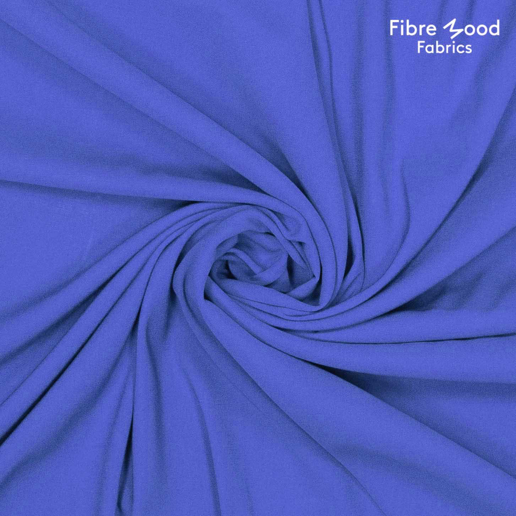 [FM792407-874] Fibre Mood – Tissu Satin de Viscose « Felicia » Couleur Bleu Profond  - 10 cm