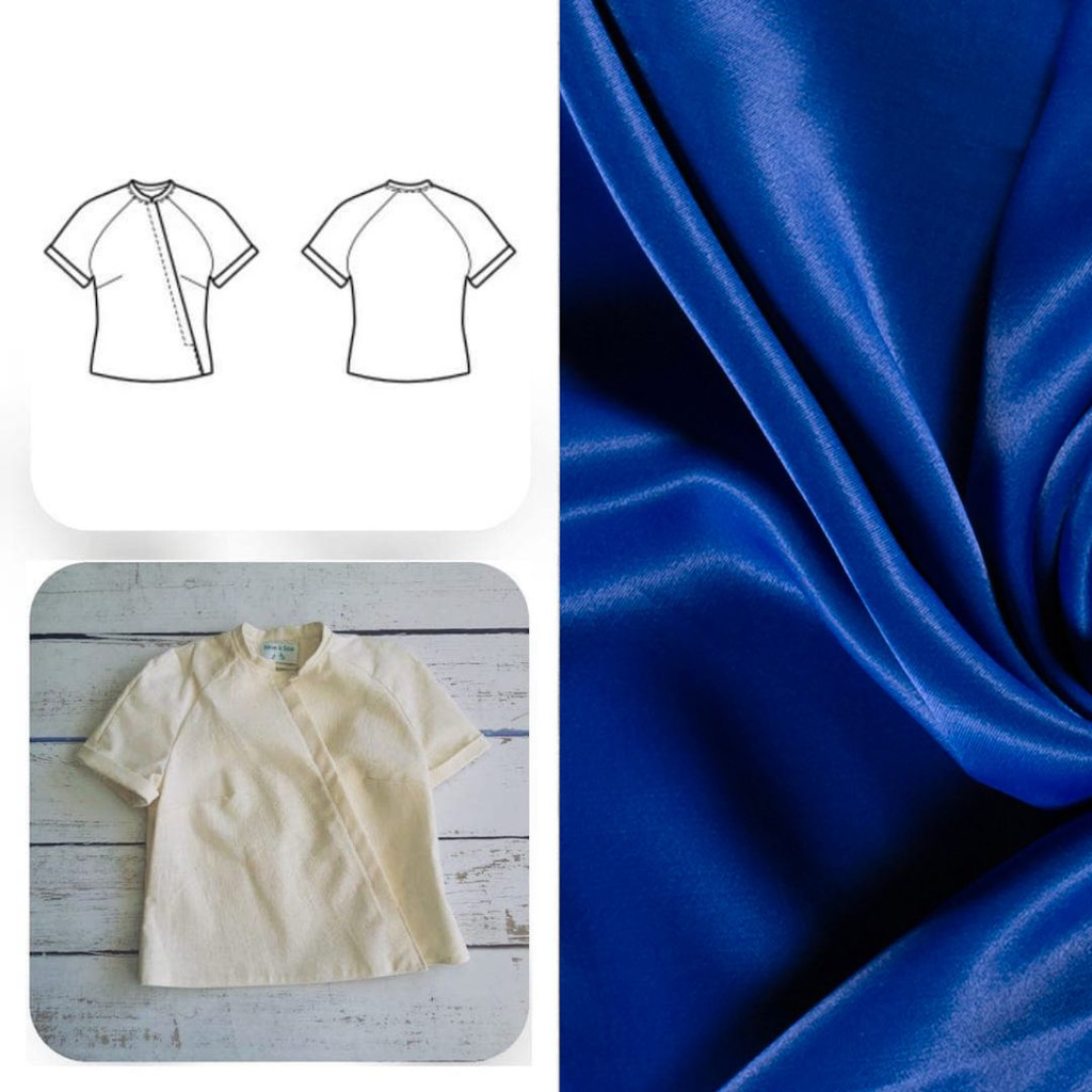[Ismerie Cobalt] Christine Charles – Kit Couture Top Raglan Ismérie Couleur Bleu Cobalt