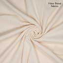 Fibre Mood – Tissu Eponge de Coton Nid d’Abeille « Carmel » Uni Couleur Beige Clair - 10 cm