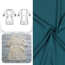 Christine Charles – Kit Couture Robe Eleanora Uni Couleur Bleu Pétrole