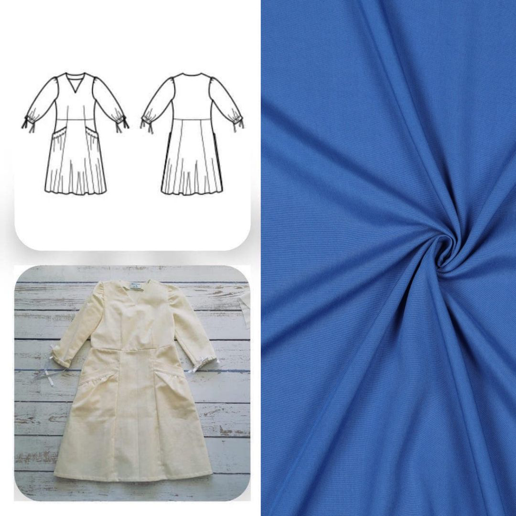 Christine Charles – Kit Couture Robe Eleanora Uni Couleur Bleu Roy