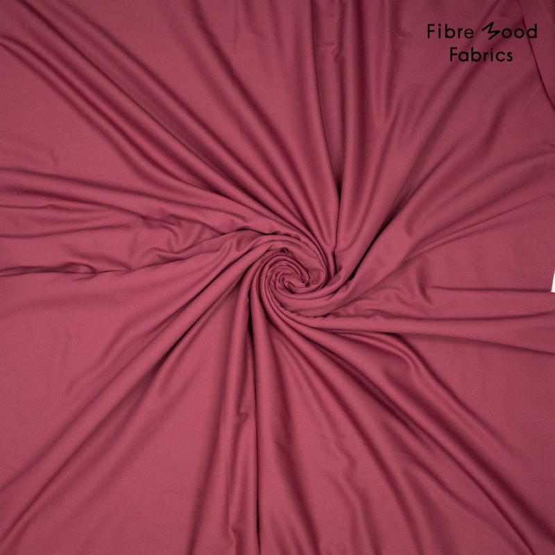 Fibre Mood – Tissu Soft Twill «Laleh» Uni Rose Prune - 10 cm