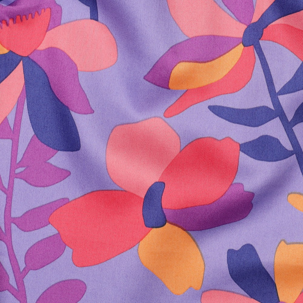Nerida Hansen - Satin de Coton "Cloverdale" Bleu Indigo - 10 cm
