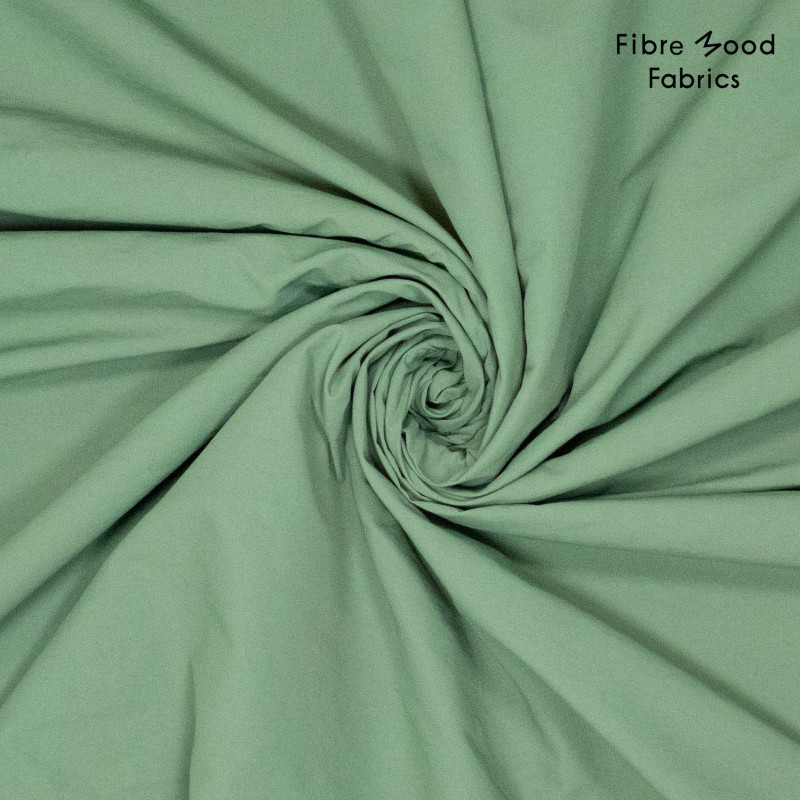 [FM317074-755] Fibre Mood – Tissu Nylon Imperméable pour Vêtements de Sport et Plein Air « Ash » – Uni Vert - 10 cm