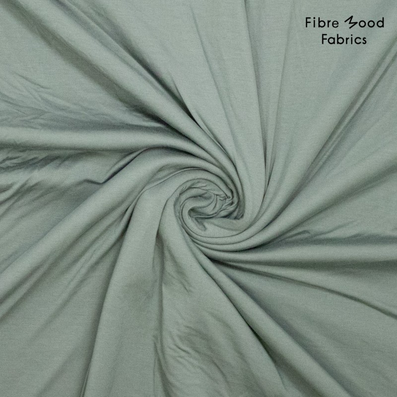 [FM779501-700] Fibre Mood – Tissu Jersey de Bambou « Dymar » Uni Couleur Vert Gris - 10 cm