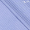 Fibre Mood – Tissu Jacquard de Viscose Satiné « Hallie » Couleur Bleu Lavande Aux Fines Rayures - coupon 3 m