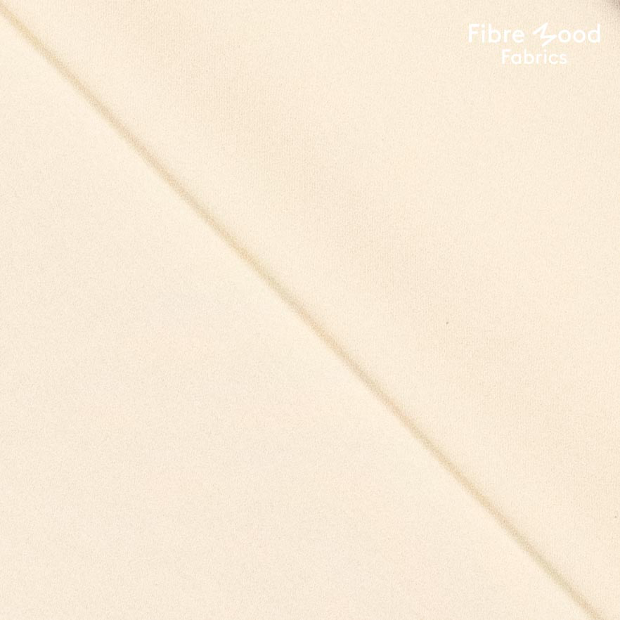 Fibre Mood - Tissu Aspect Tencel en Viscose Melangé "Dallas" Uni Couleur Blanc Cassé - coupon 3 m