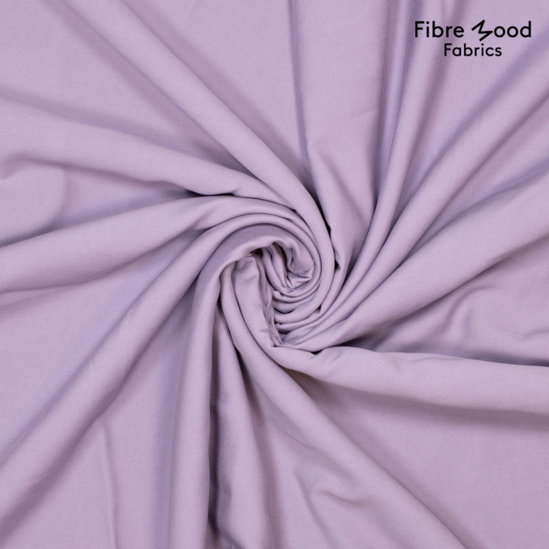Fibre Mood – Tissu Aspect Tencel en Viscose Melangé « Risa » Uni Couleur Lavande - 10 cm