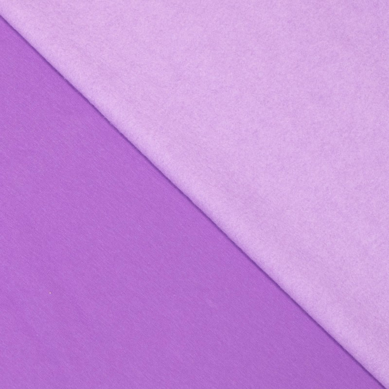 [FM997251 -Amethyst Orchid] Sélection Coup de Coudre - Tissu Jersey Sweat de Coton Gratté Uni Couleur Orchidée - 10 cm