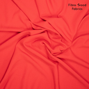 Fibre Mood – Tissu Crêpe Stretch « Yuna » Uni Couleur Rouge Coquelicot- 10 cm