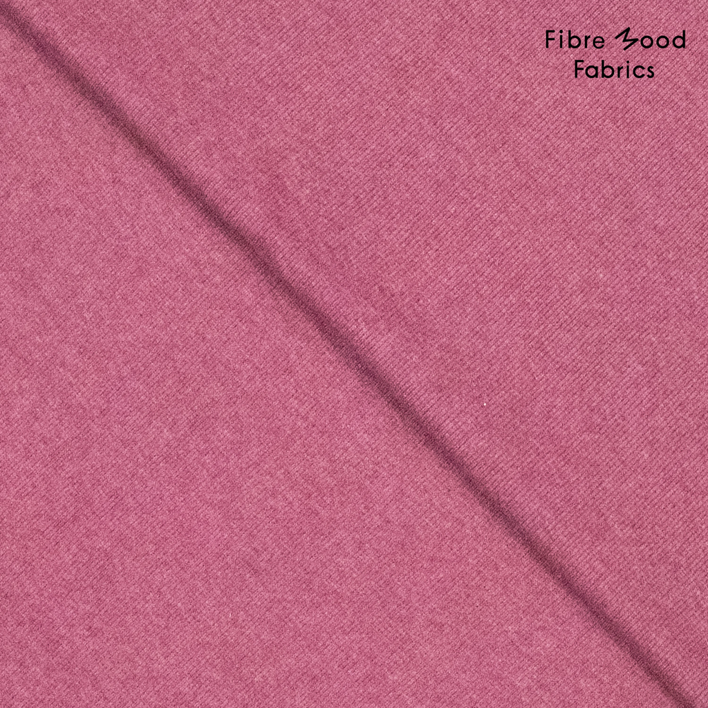 Fibre Mood – Tissu Jersey Bord-Cotes Uni Couleur Prune - 10 cm