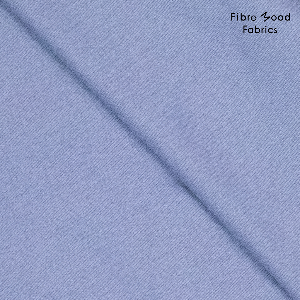 Fibre Mood – Tissu Jersey Bord-Cotes Uni Couleur Bleu Lavande - 10 cm