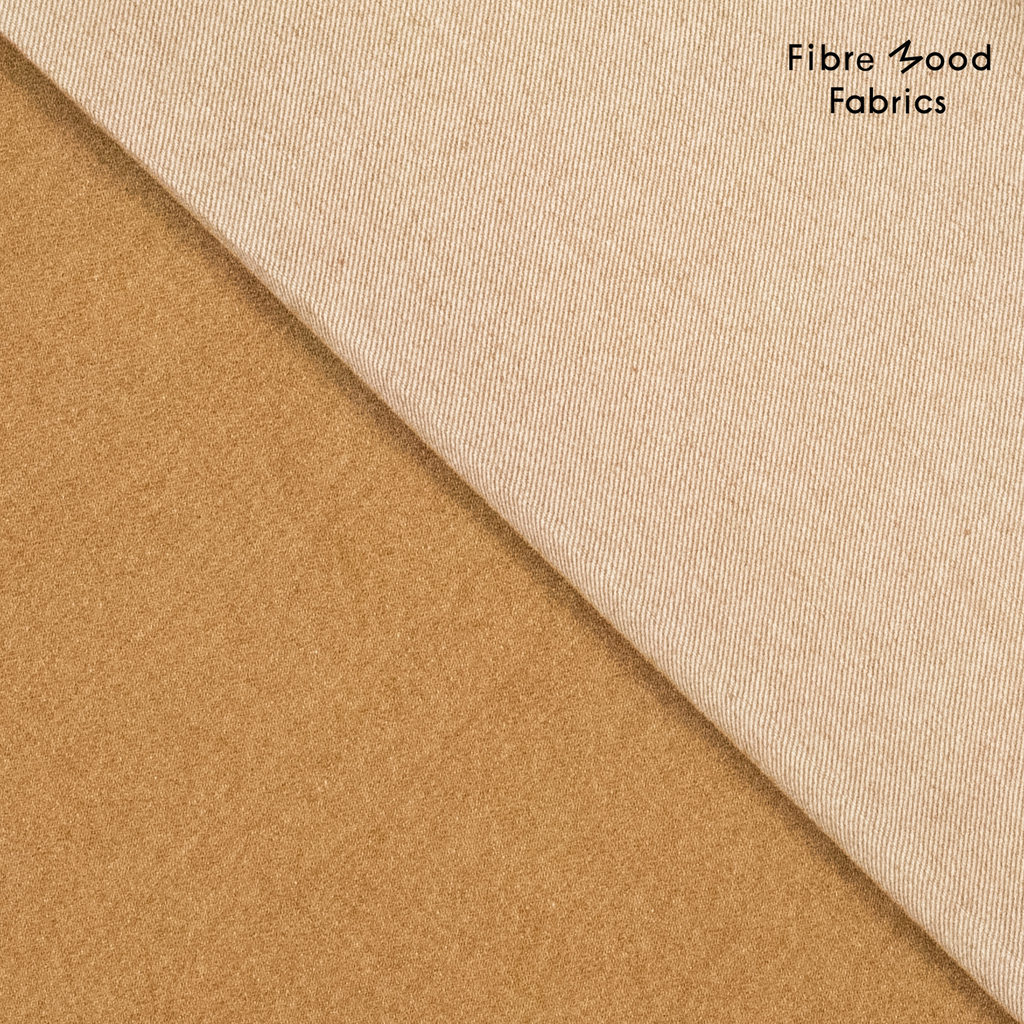 Fibre Mood – Tissu Denim Lourd Lavé "Elva & Kiva" Couleur Camel - 10 cm