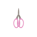 Bohin – Ciseaux de Précision Micro-dentés à Grands Anneaux Souples Rose (17,5 cm)