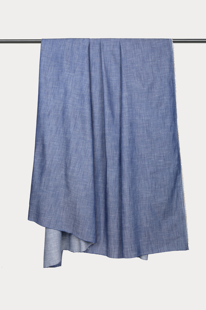 Atelier Brunette – Tissu Coton Chambray Used Blue Denim Blue – 10 cm