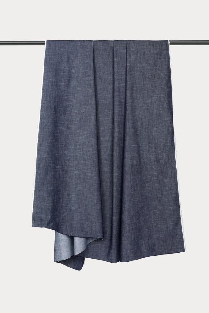 Atelier Brunette – Tissu Chambray Coton Tencel Deep Night – 10 cm