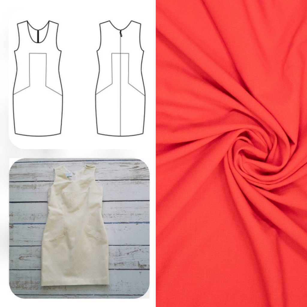 Christine Charles – Kit Couture Robe Catalina Couleur Rouge Coquelicot