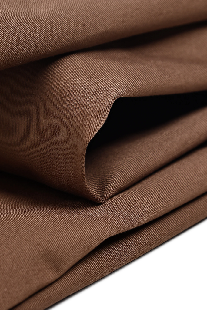 Atelier Brunette – Tissu Coton Chino  "Havana Brown" - 10 cm