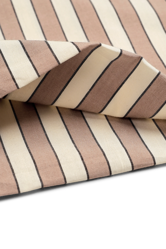 Atelier Brunette - Tissu en Coton à Rayures "Skin Tone"- 10 cm