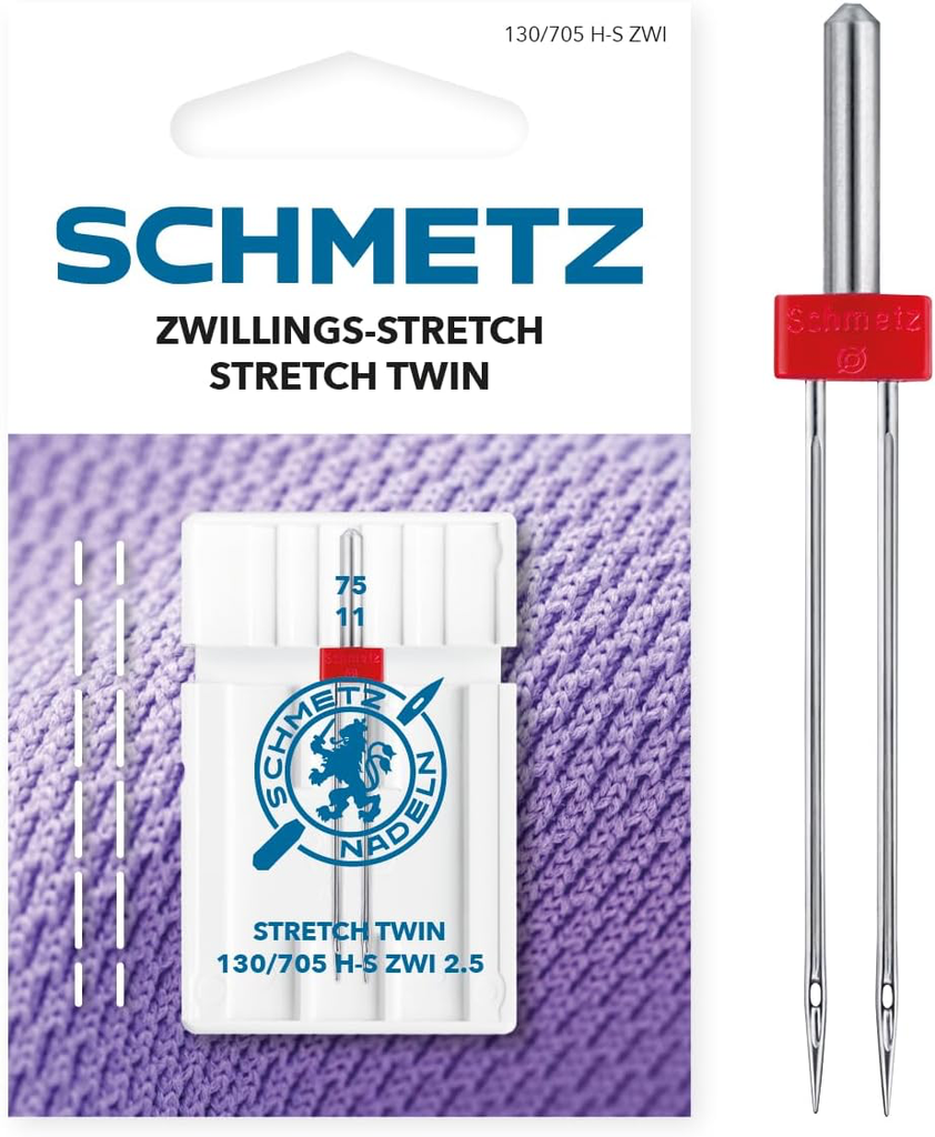 [130/705SMS-2.5B] Schmetz – Aiguilles Doubles Spécial Stretch (2,5 mm)