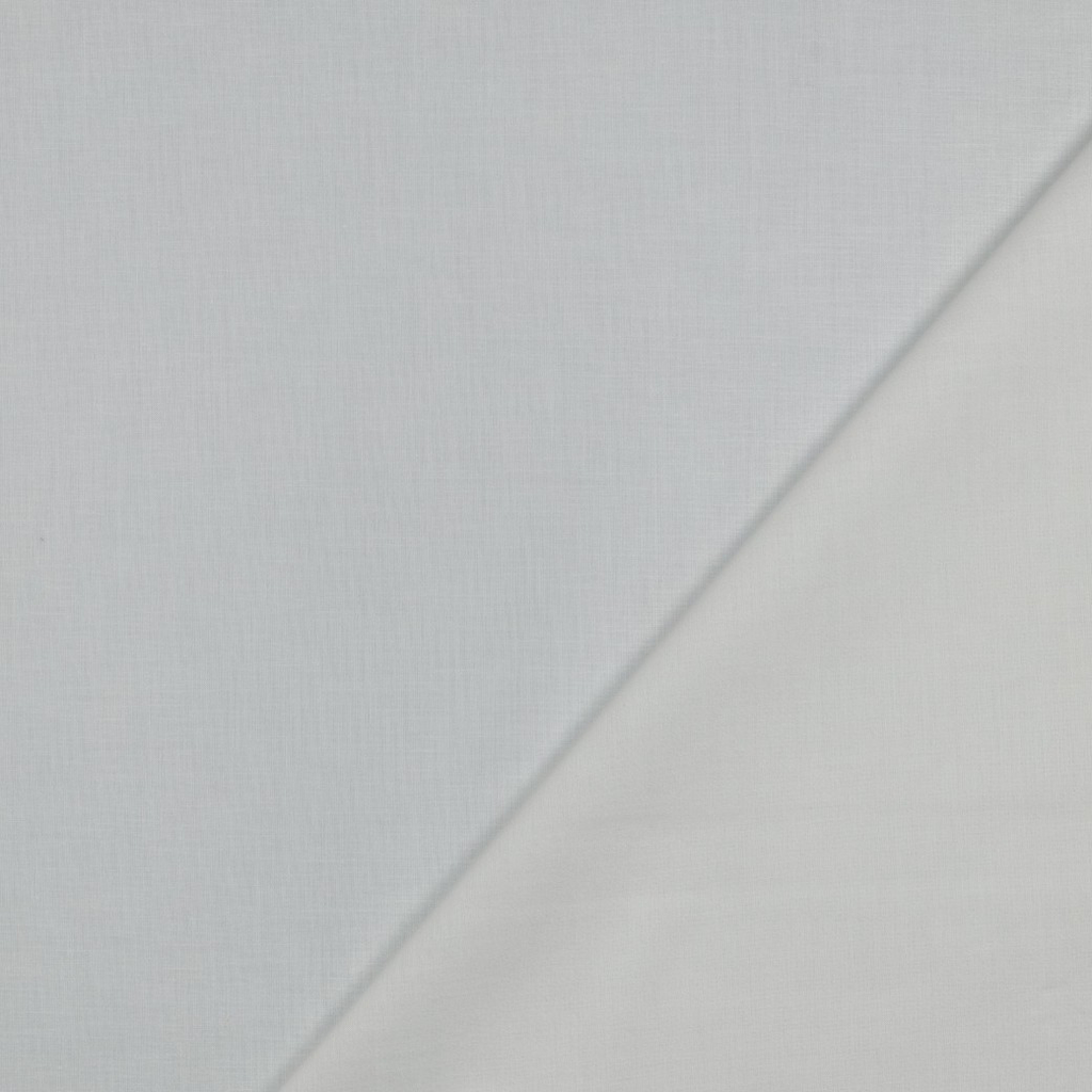 [03004.001] Sélection Coup de Coudre - Tissu Voile de Coton Bio Uni Blanc - 10 cm