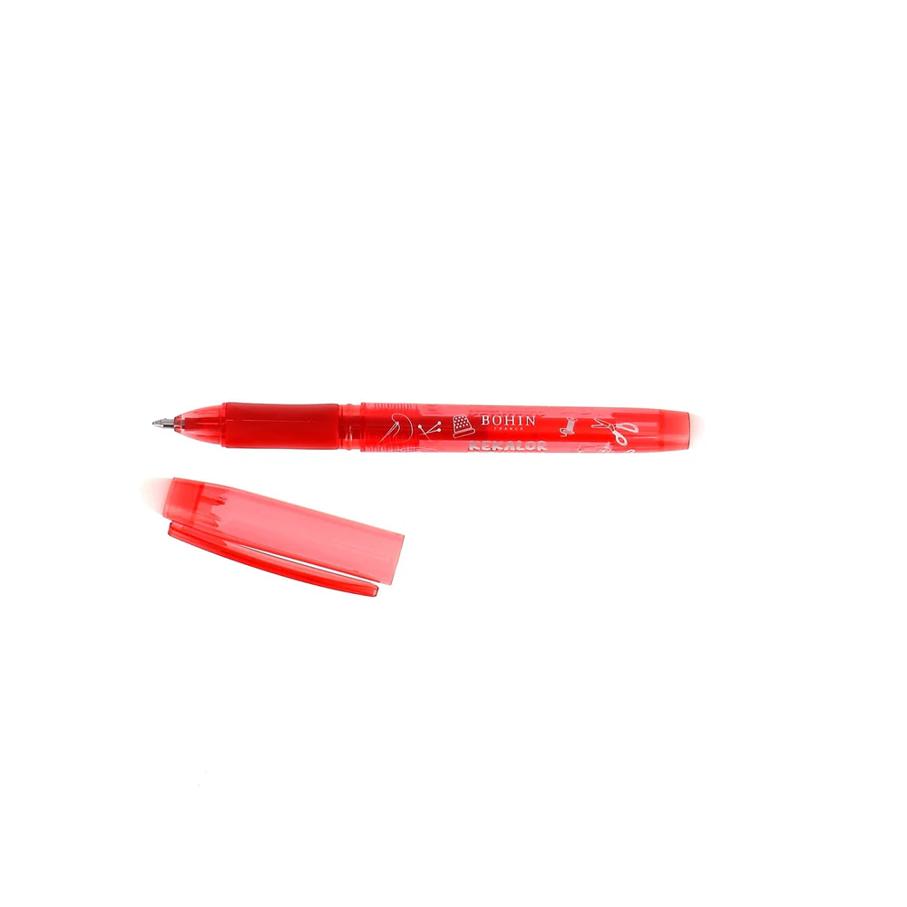 Bohin "Kekalor" - Stylo Effaçable au Fer à Repasser Couleur Rouge