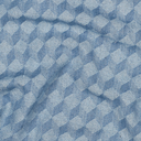 Sélection Coup de coudre – Tissu Denim Bleu Clair à Motif Cube 3D - 10 cm