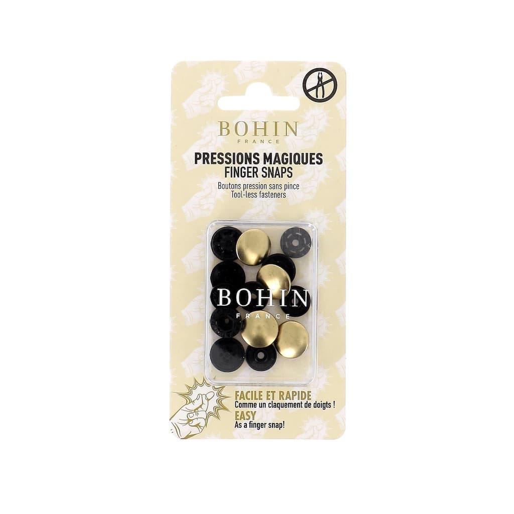 Bohin - Pressions Magiques Métal Coloris Doré (14 mm)