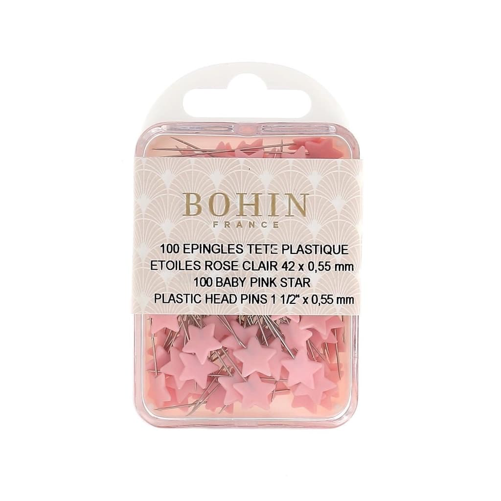 [26707] Bohin - Épingles à Tête Etoile Coloris Rose Clair